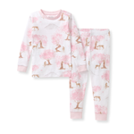 Load image into Gallery viewer, Cherry Blossom Tree Organic Cotton Two-Piece Pajamas