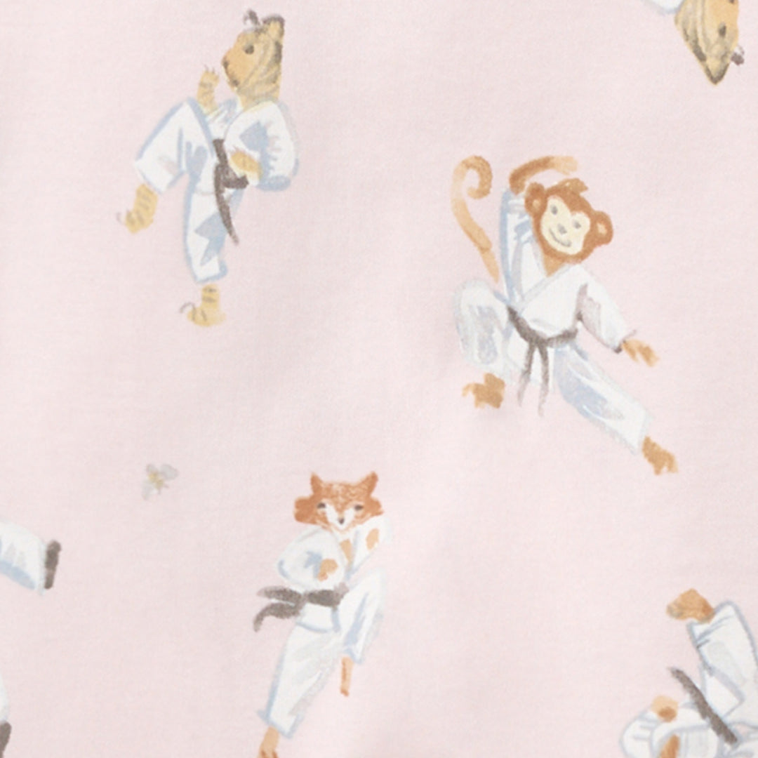 Karate Creatures Organic Cotton Sleep & Play - Chalky Pink