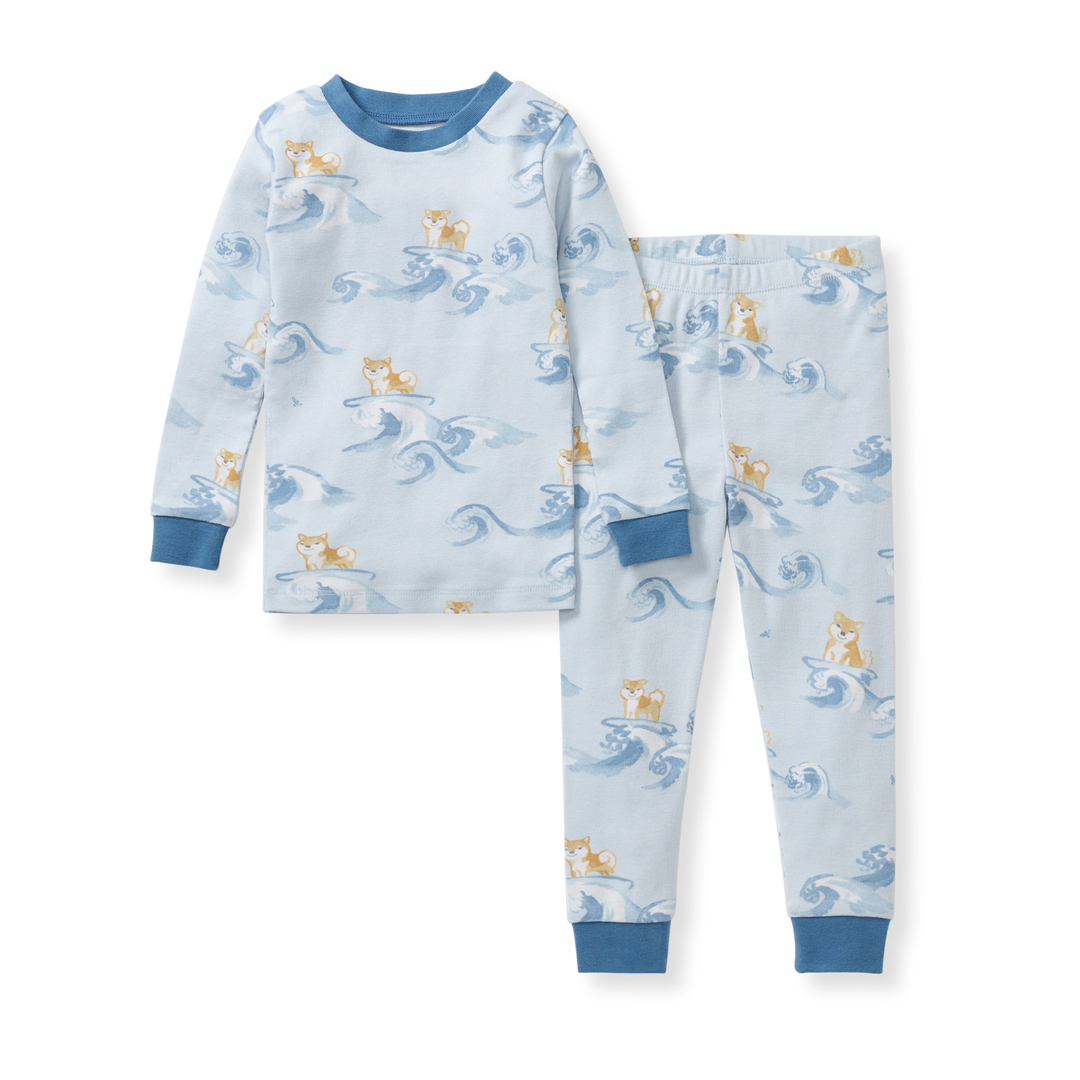 Surfer Pups Organic Cotton Two-Piece Pajamas