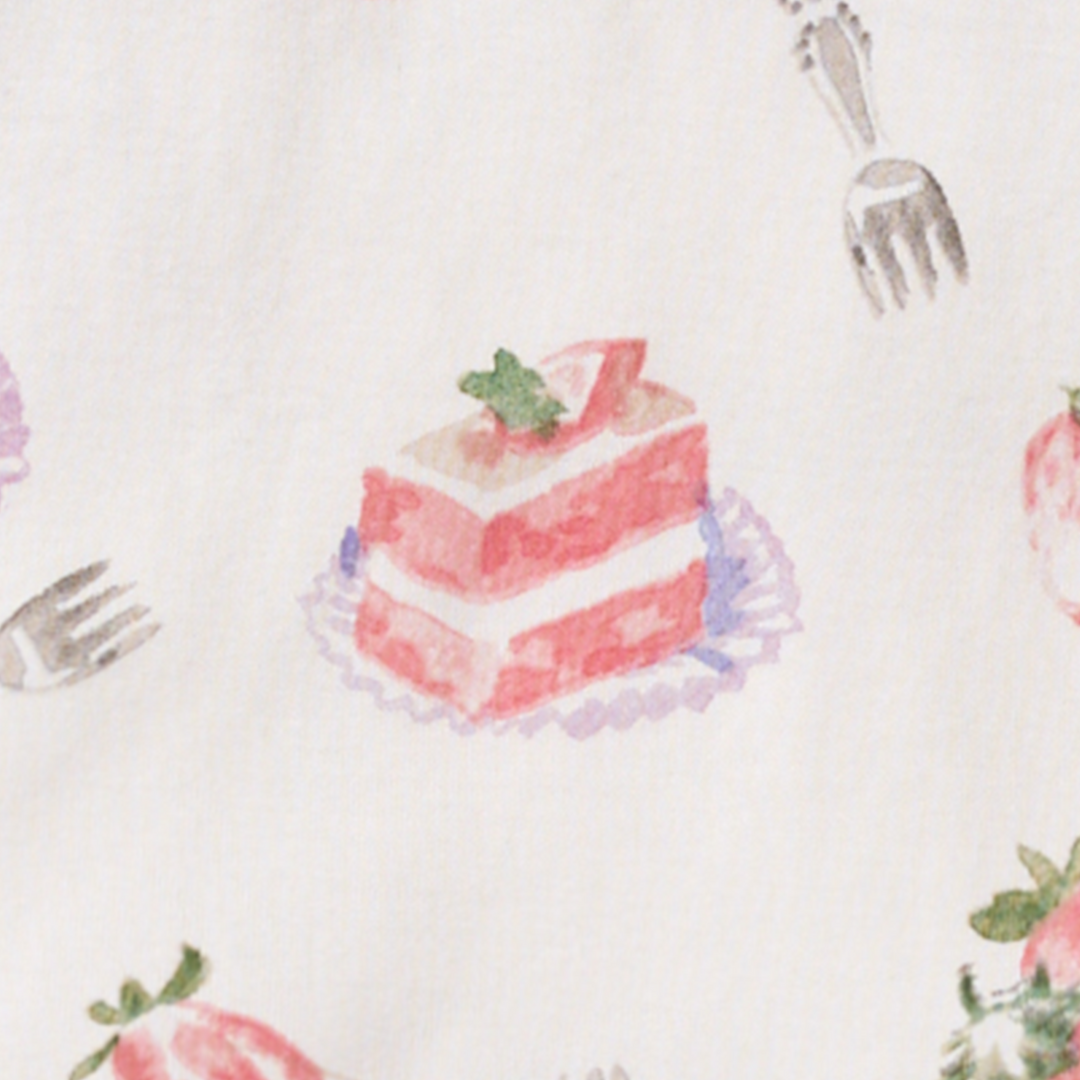 Strawberry Cakes Organic Cotton Two-Piece Pajamas