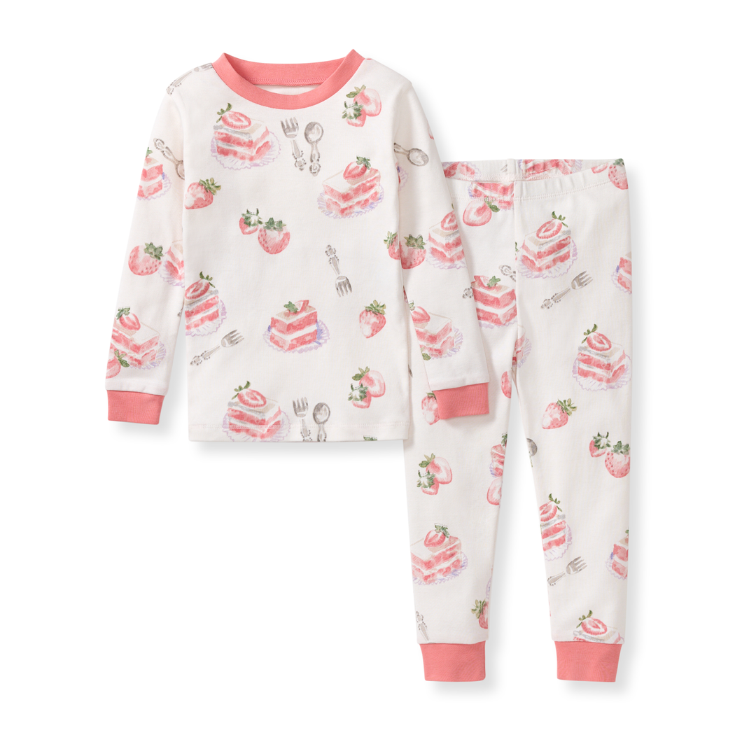 Strawberry Cakes Organic Cotton Two-Piece Pajamas