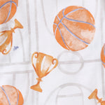 Load image into Gallery viewer, Basketball Court Organic Cotton Two-Piece Pajamas