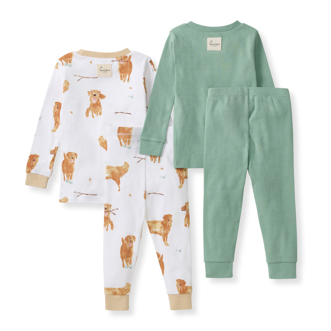 Golden Retriever Organic Cotton Two-Piece Pajamas