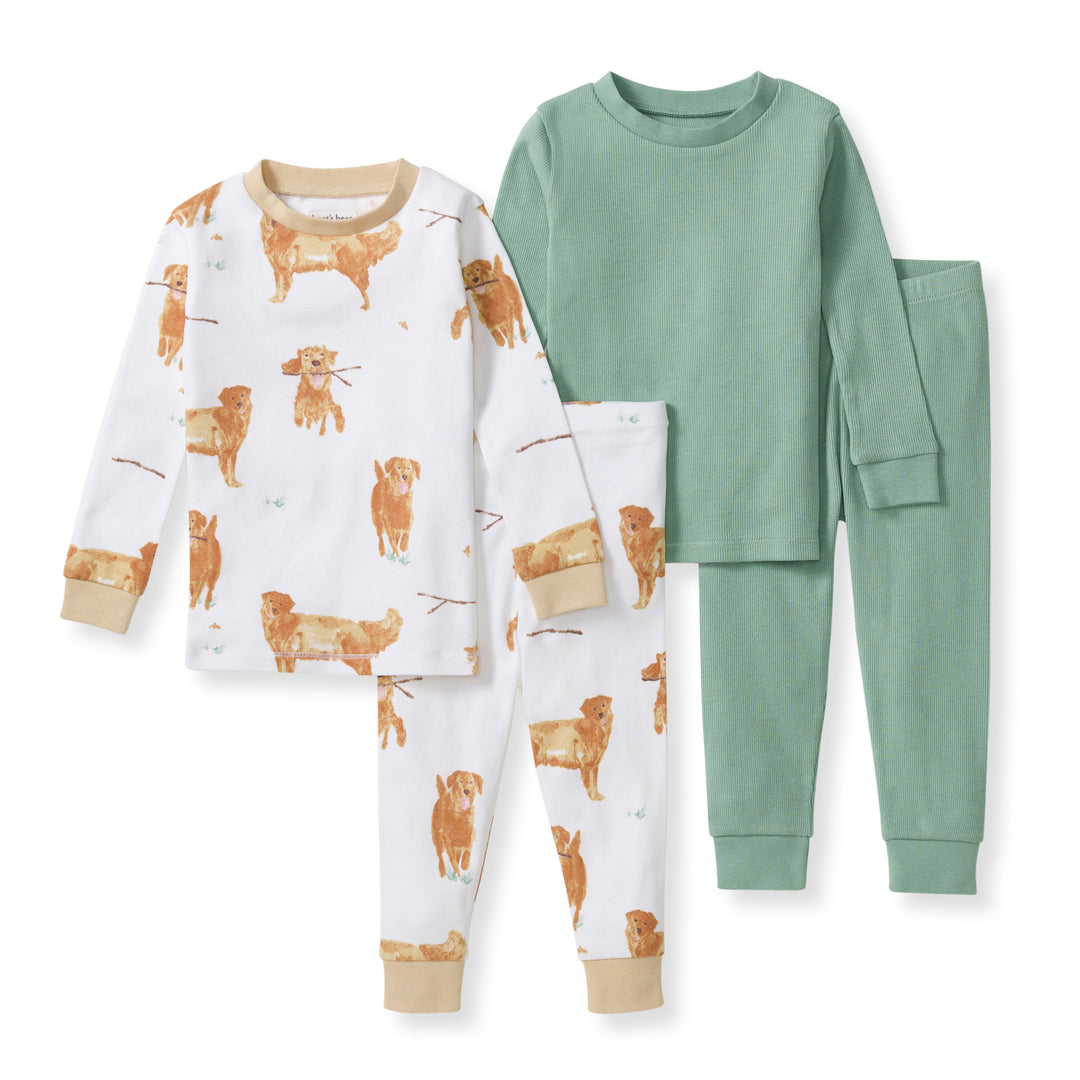 Golden Retriever Organic Cotton Two-Piece Pajamas