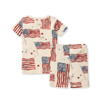 Load image into Gallery viewer, American Flag Organic Cotton Two-Piece Pajamas