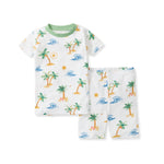 Load image into Gallery viewer, Beachy Palms Organic Cotton Two-Piece Pajamas
