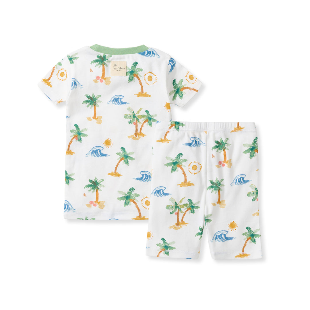 Beachy Palms Organic Cotton Two-Piece Pajamas