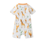 Load image into Gallery viewer, Giraffe Family Organic Baby Sleeper Romper