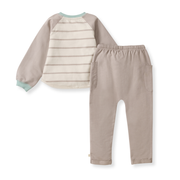 Basic Stripe Sweatshirt & Pants Set