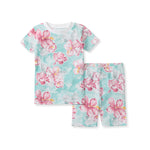 Load image into Gallery viewer, Painted Hibiscus Organic Cotton Two-Piece Pajamas