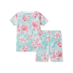 Load image into Gallery viewer, Painted Hibiscus Organic Cotton Two-Piece Pajamas