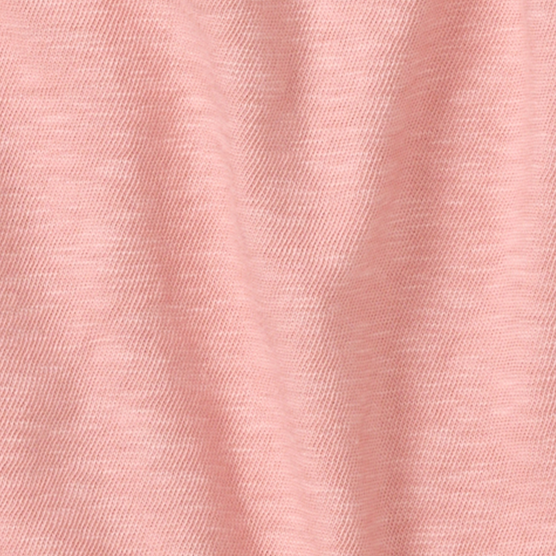 Chunky Slub Pink Baby Girl Romper