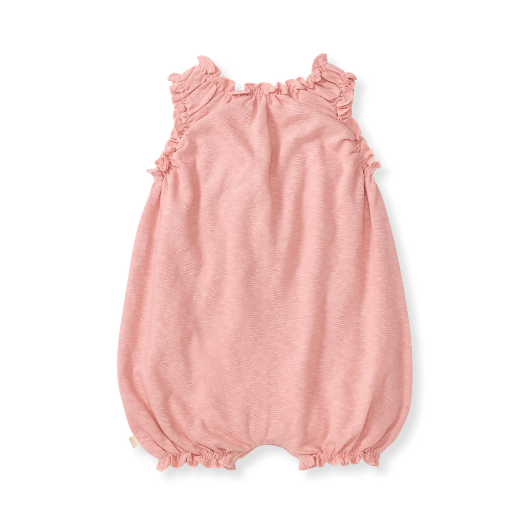 Chunky Slub Pink Baby Girl Romper