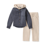Load image into Gallery viewer, Hooded Button Down Shirt Set
