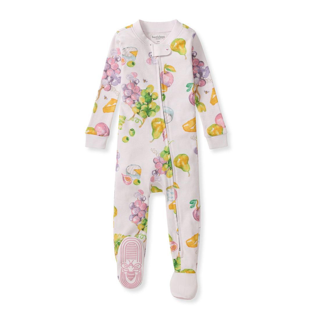 Grazing Grapes Organic Cotton Sleeper Footed