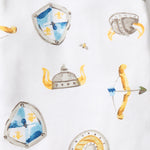 Load image into Gallery viewer, 2 Pack Nordic Hero &amp; Viking Ships Organic Cotton Sleeper Footed