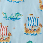 Load image into Gallery viewer, 2 Pack Nordic Hero &amp; Viking Ships Organic Cotton Sleeper Footed
