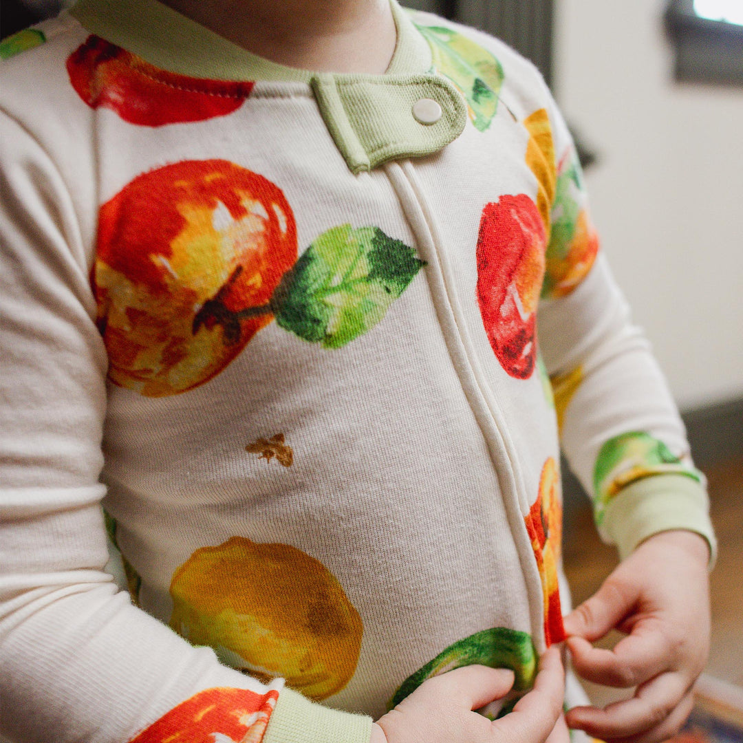 Product Image 1 of Apple Picking Organic Cotton Sleeper Footed