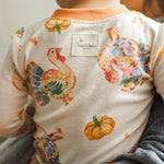 Load image into Gallery viewer, Product Image 3 of Turkey Day Organic Cotton Sleep &amp; Play Footed