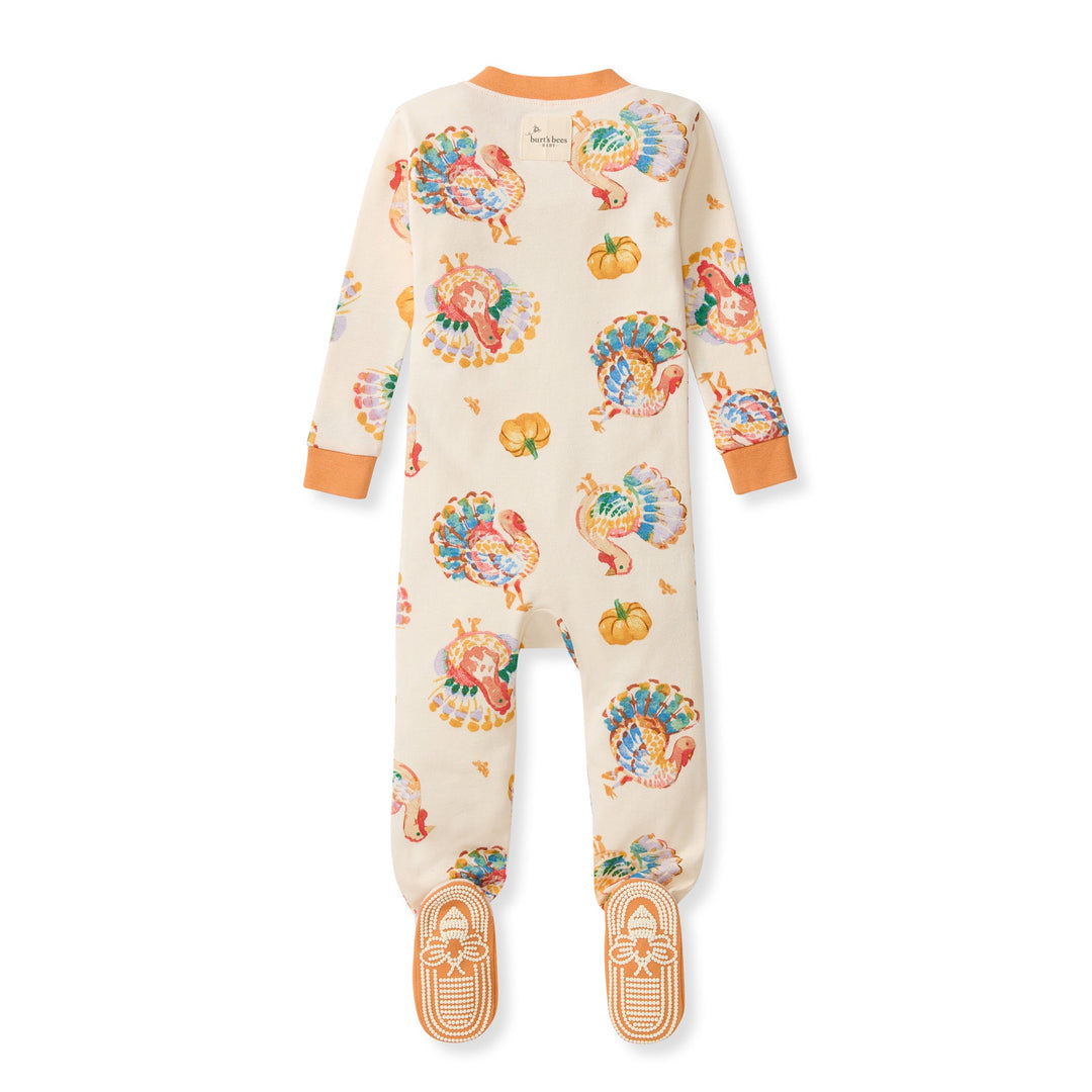 Turkey Day Organic Cotton Sleeper Footed