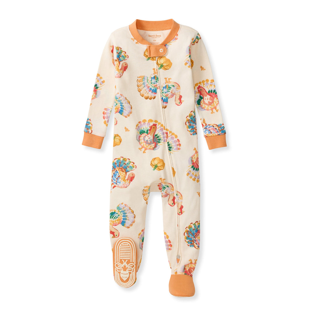 Turkey Day Organic Cotton Sleeper Footed