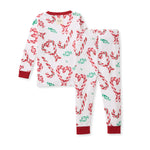 Load image into Gallery viewer, Candy Cane Love Organic Cotton Two-Piece Pajamas