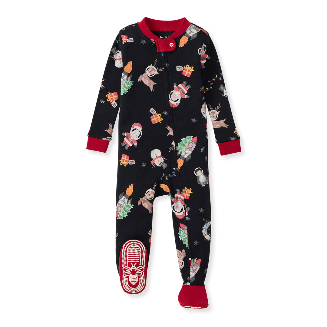 Christmas In The Cosmos Organic Cotton Sleeper Footed