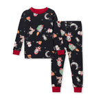 Load image into Gallery viewer, Christmas In The Cosmos Organic Cotton Two-Piece Pajamas