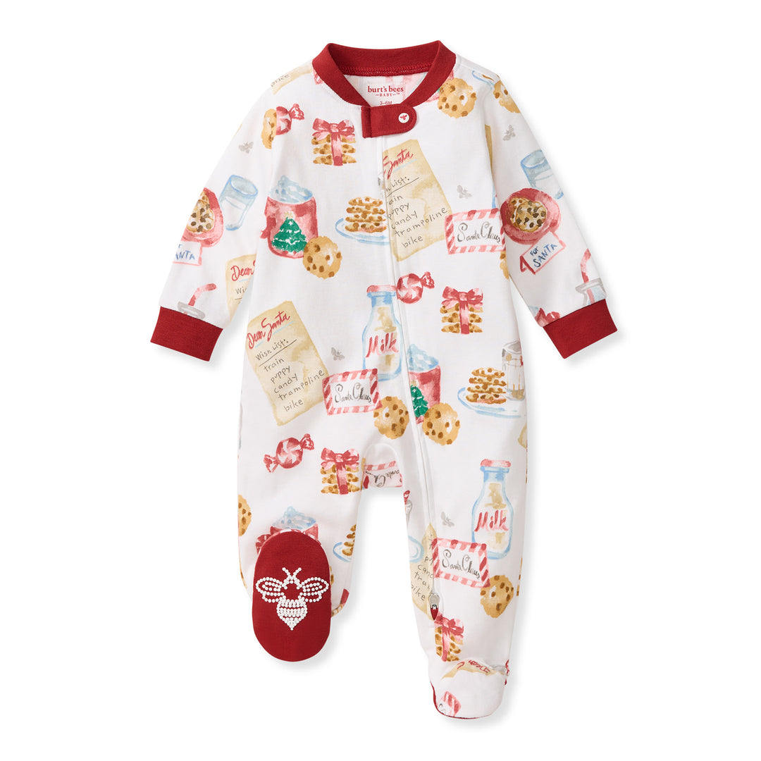 Cookies For Santa Organic Cotton Sleep & Play Footed