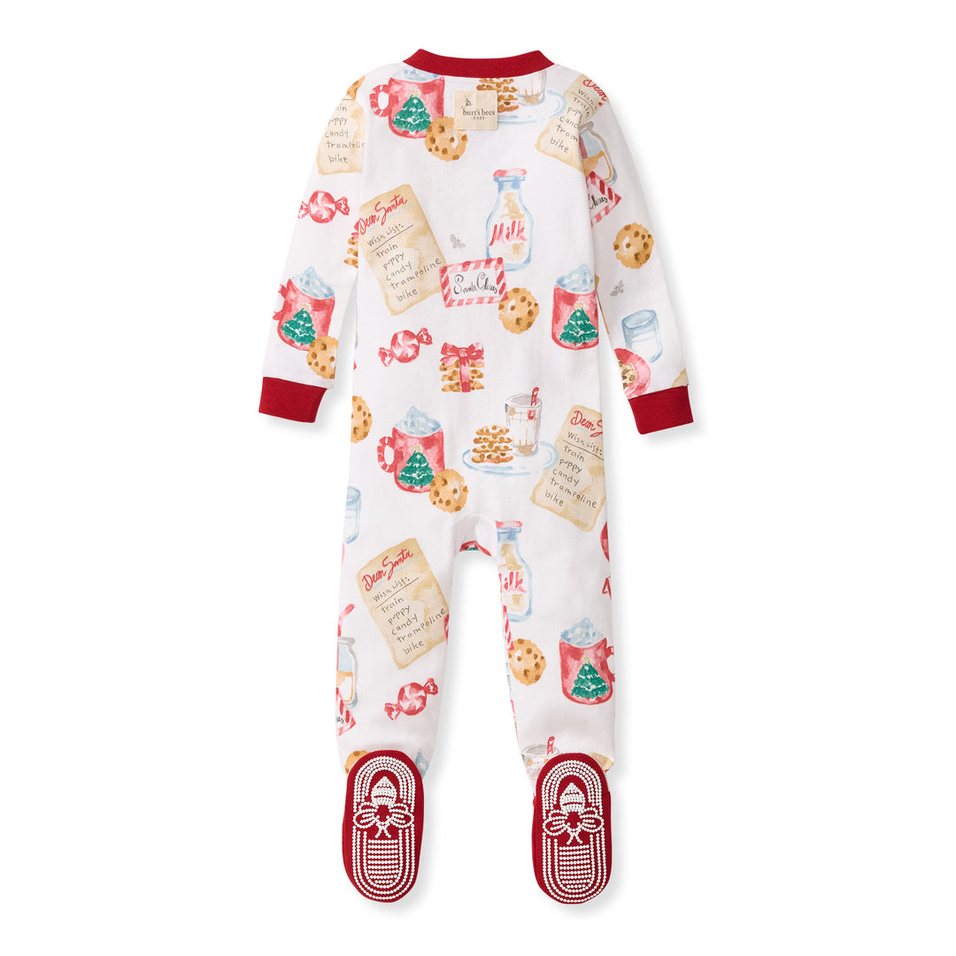 Cookies For Santa Organic Cotton Sleeper Footed