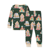 Gingerbread Houses Organic Cotton Two-Piece Pajamas