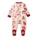Load image into Gallery viewer, Nostalgic Christmas Organic Cotton Sleep &amp; Play Footed