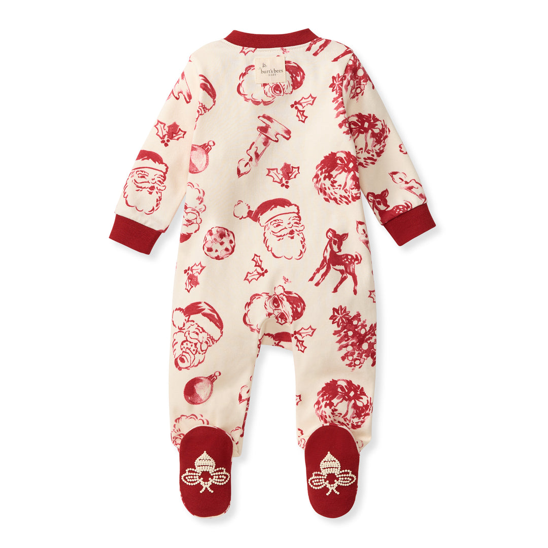 Nostalgic Christmas Organic Cotton Sleep & Play Footed