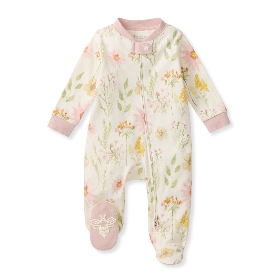 Wild Floral Organic Cotton Sleep & Play Footed
