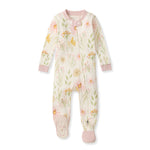 Load image into Gallery viewer, Wild Floral Organic Cotton Sleeper Footed