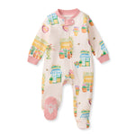 Load image into Gallery viewer, Les Fleurs Organic Cotton Sleep &amp; Play Footed
