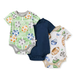 Load image into Gallery viewer, 3-Pack Field Goal &amp; Soccer Field Baby Boy Bodysuits