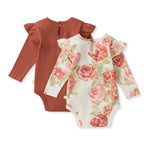 Load image into Gallery viewer, 2 Pack Autumn Rose Bodysuits