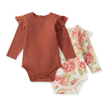 Load image into Gallery viewer, 2 Pack Autumn Rose Bodysuits