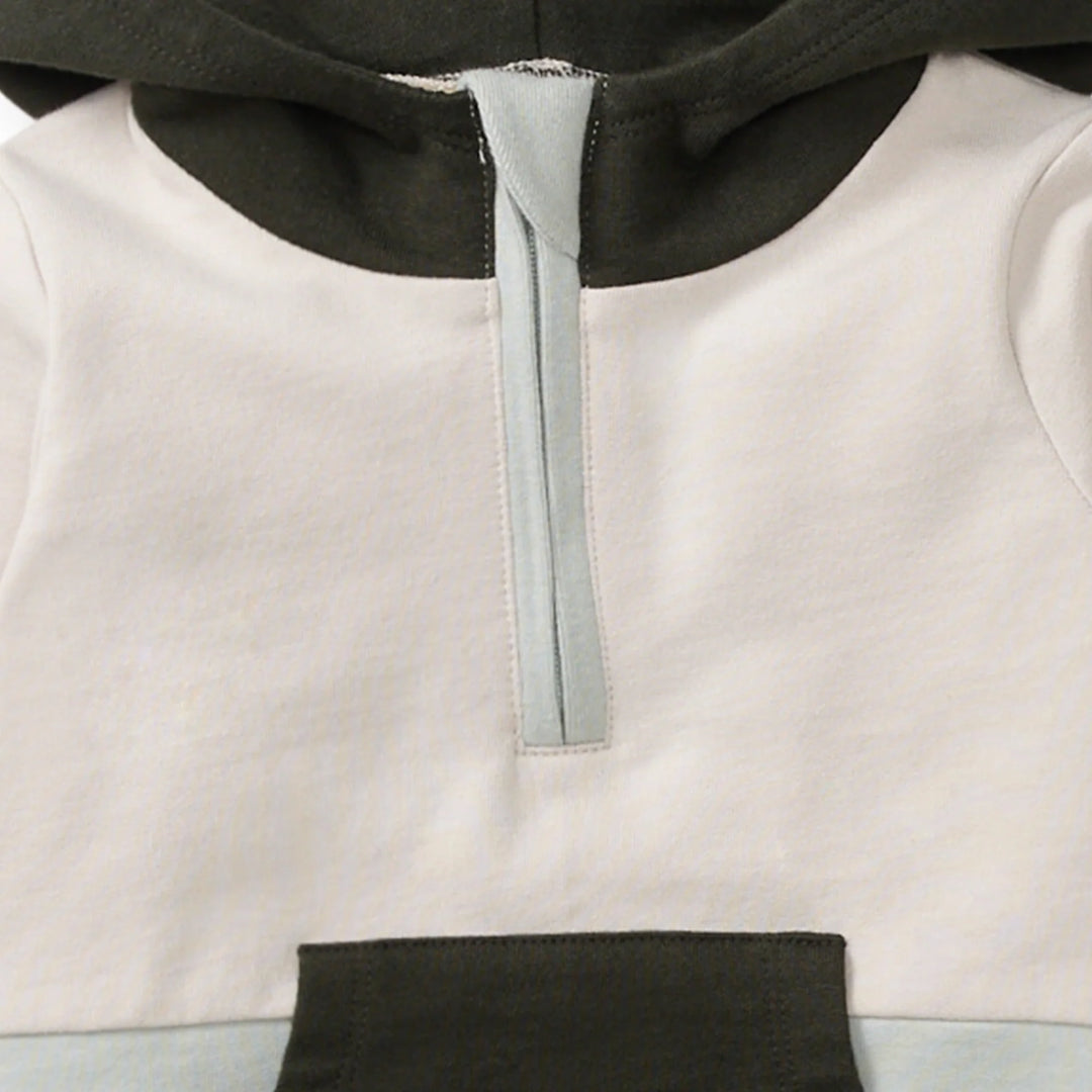 Color Blocked Sweatshirt & Pants Set - Bobcat Swatch