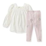 Load image into Gallery viewer, Ice Skates Organic Tunic &amp; Pants Set Back
