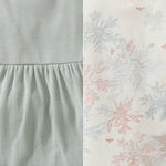 Load image into Gallery viewer, Snowflake Flurries Organic Tunic &amp; Pants Set Swatch
