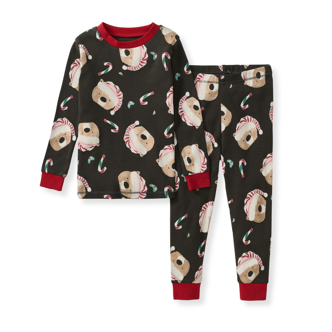 Candy Cane Bears Matching Family Two-Piece Pajamas