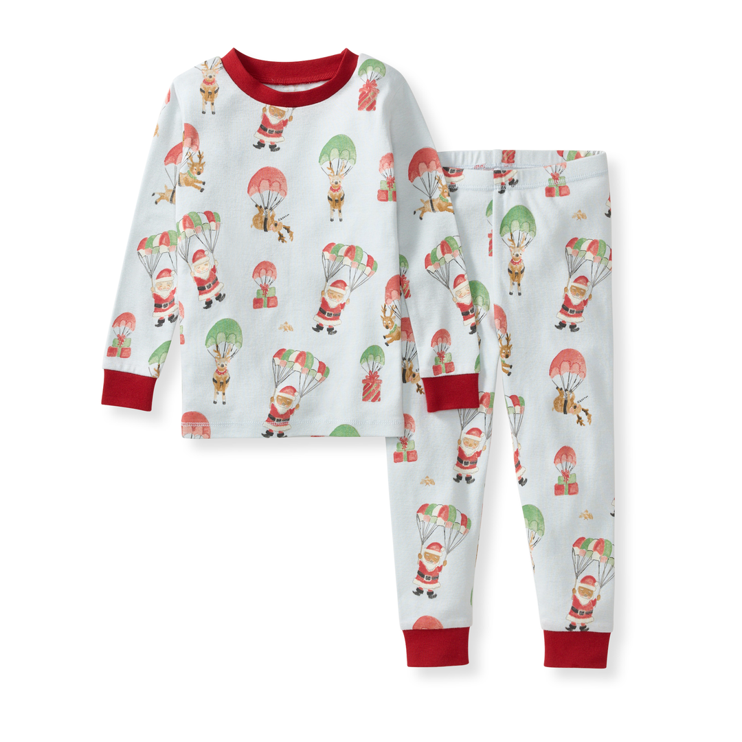 Santa In The Sky Two-Piece Pajamas
