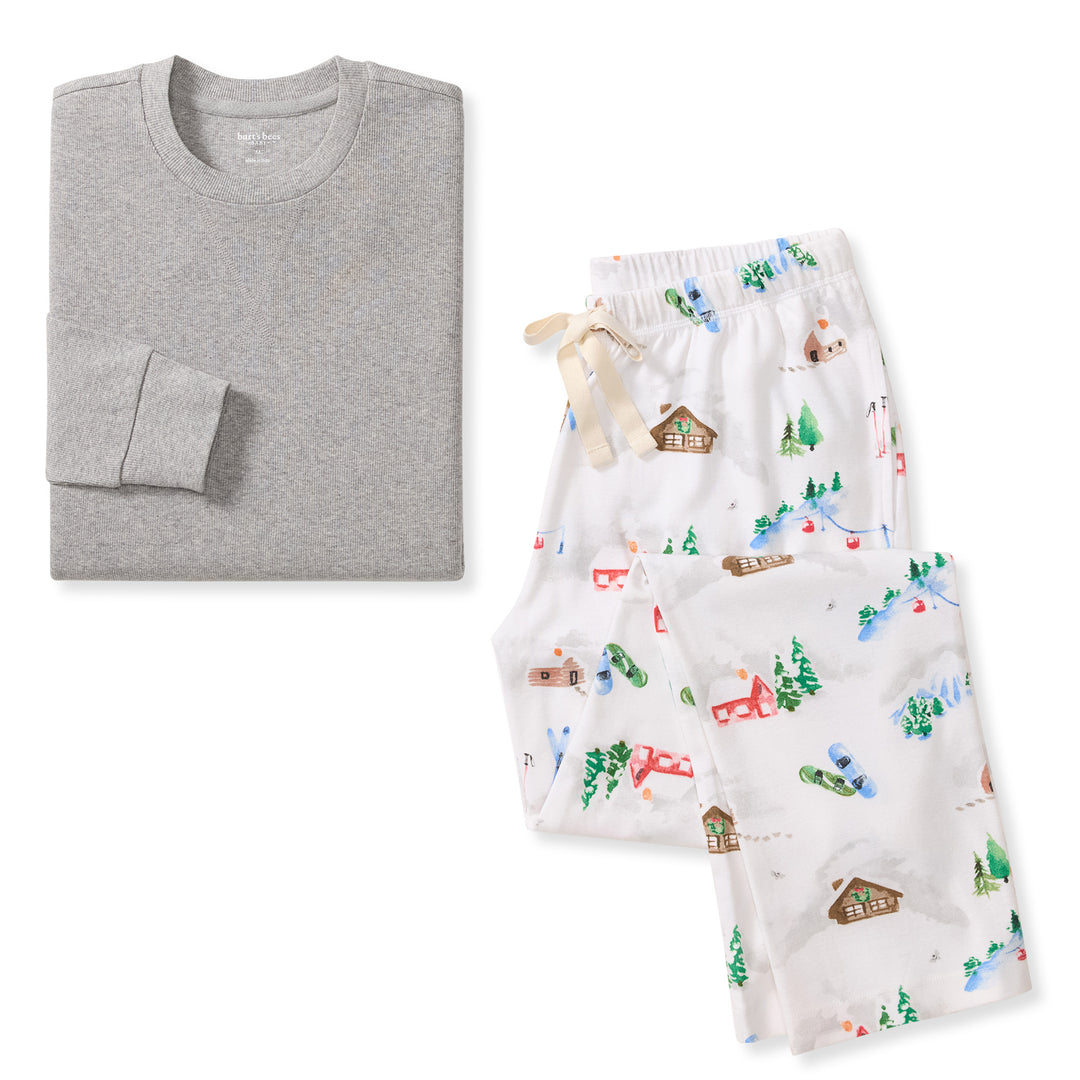 Ski Slopes Organic Cotton PJ Set Mens