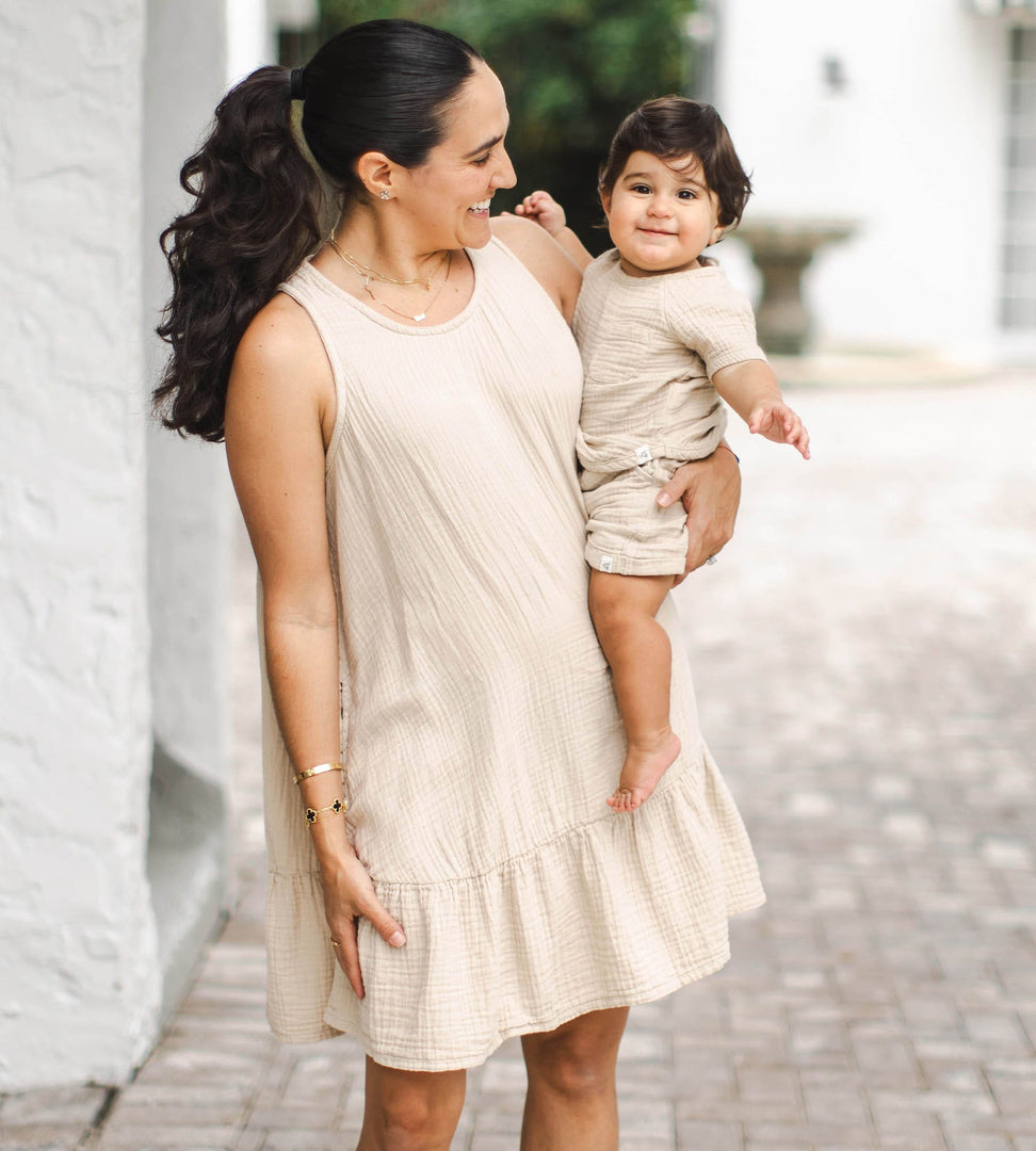Mommy & Me Matching Crinkle Muslin Matching Outfits Product Image 4