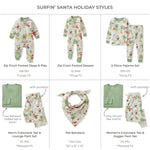 Load image into Gallery viewer, Surfin Santa Matching Family Pajamas Style Grid
