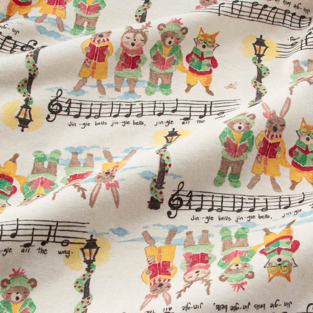 Sweet Carolers Matching Family Pajamas Swatch