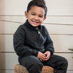 Load image into Gallery viewer, Product Image 1 of Quilted Organic Cotton Top &amp; Pants Set - Shadow
