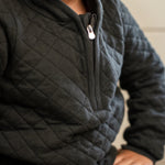 Load image into Gallery viewer, Product Image 2 of Quilted Organic Cotton Top &amp; Pants Set - Shadow
